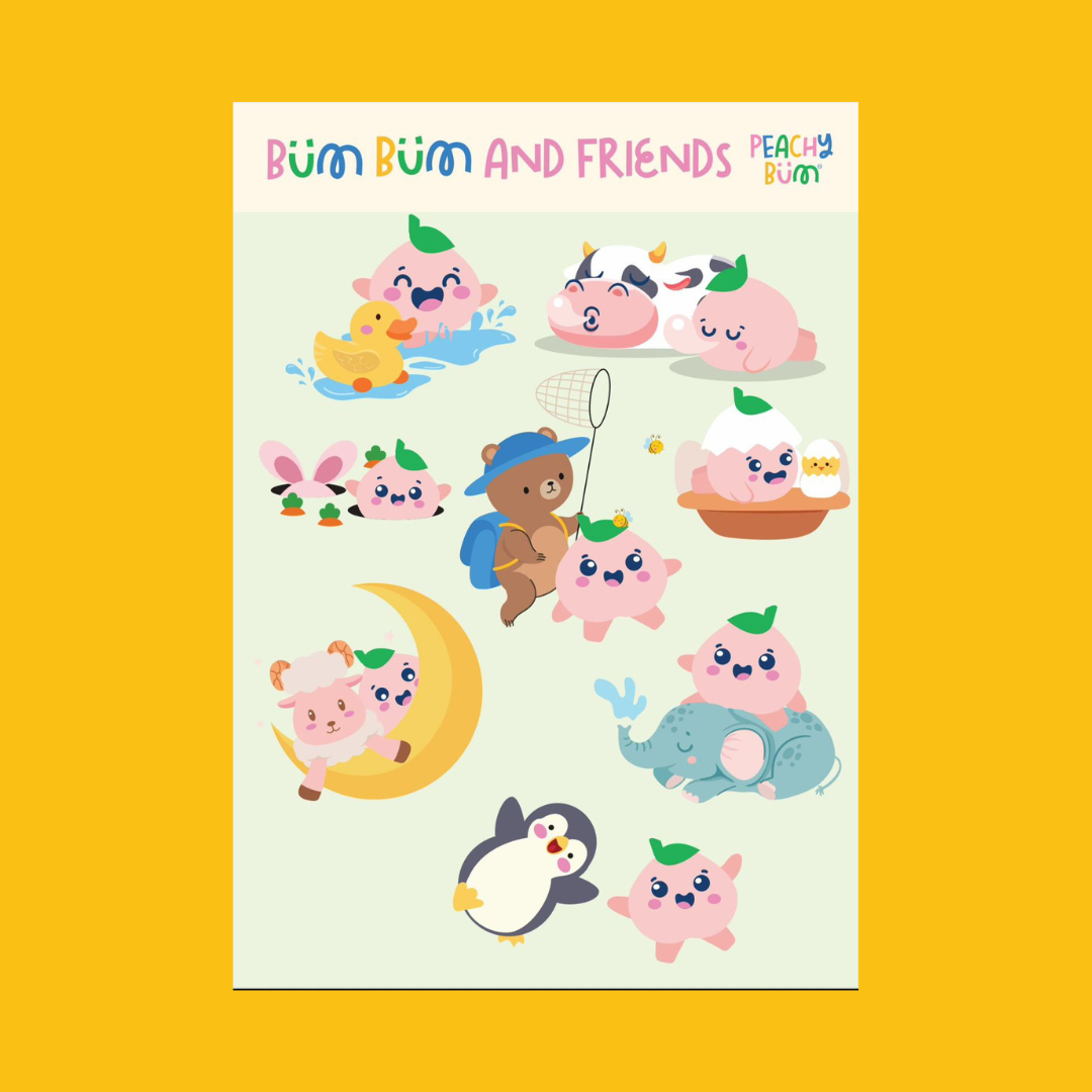 Bum Bum and Friends Sticker Set
