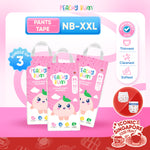 [1 Carton] 3 Pack Cloud Soft Diapers