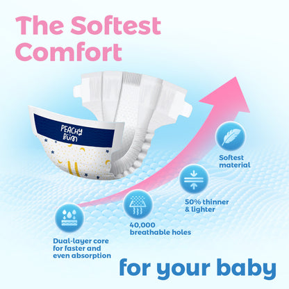 [2 Cartons] 6 Pack Cloud Soft Diapers