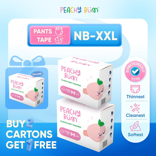 [2 Cartons + 1 Free] 9 Packs Cloud Soft Diapers