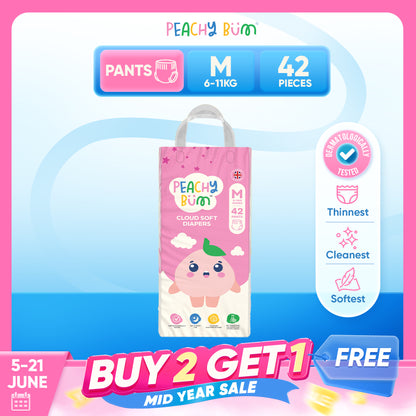 BUY 2 GET 1 FREE [1 Pack] Cloud Soft Diapers