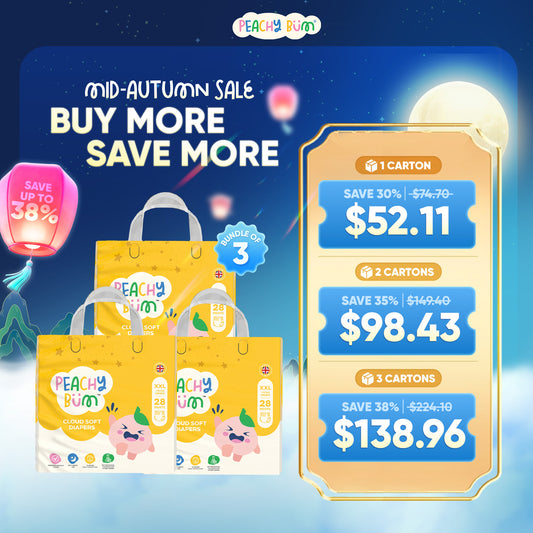 Mid-Autumn Sale: [1 Carton] 3 Pack Cloud Soft Diapers