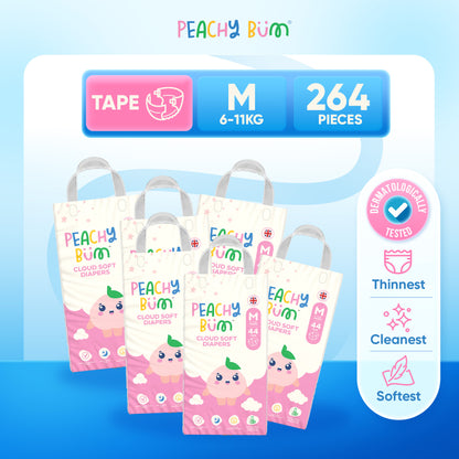 [2 Cartons] 6 Pack Cloud Soft Diapers