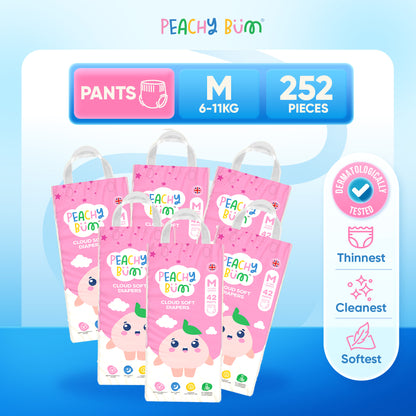 [2 Cartons] 6 Pack Cloud Soft Diapers