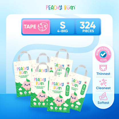 [2 Cartons] 6 Pack Cloud Soft Diapers