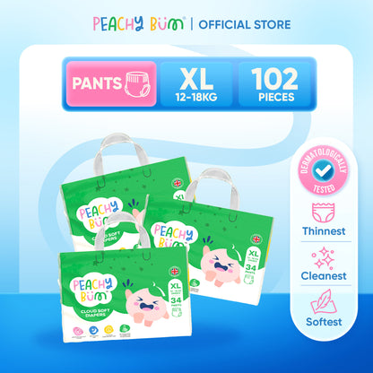 [1 Carton] 3 Pack Cloud Soft Diapers