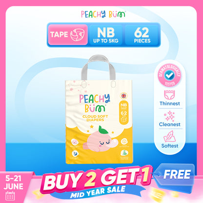 BUY 2 GET 1 FREE [1 Pack] Cloud Soft Diapers