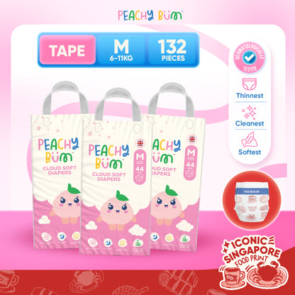 [1 Carton] 3 Pack Cloud Soft Diapers